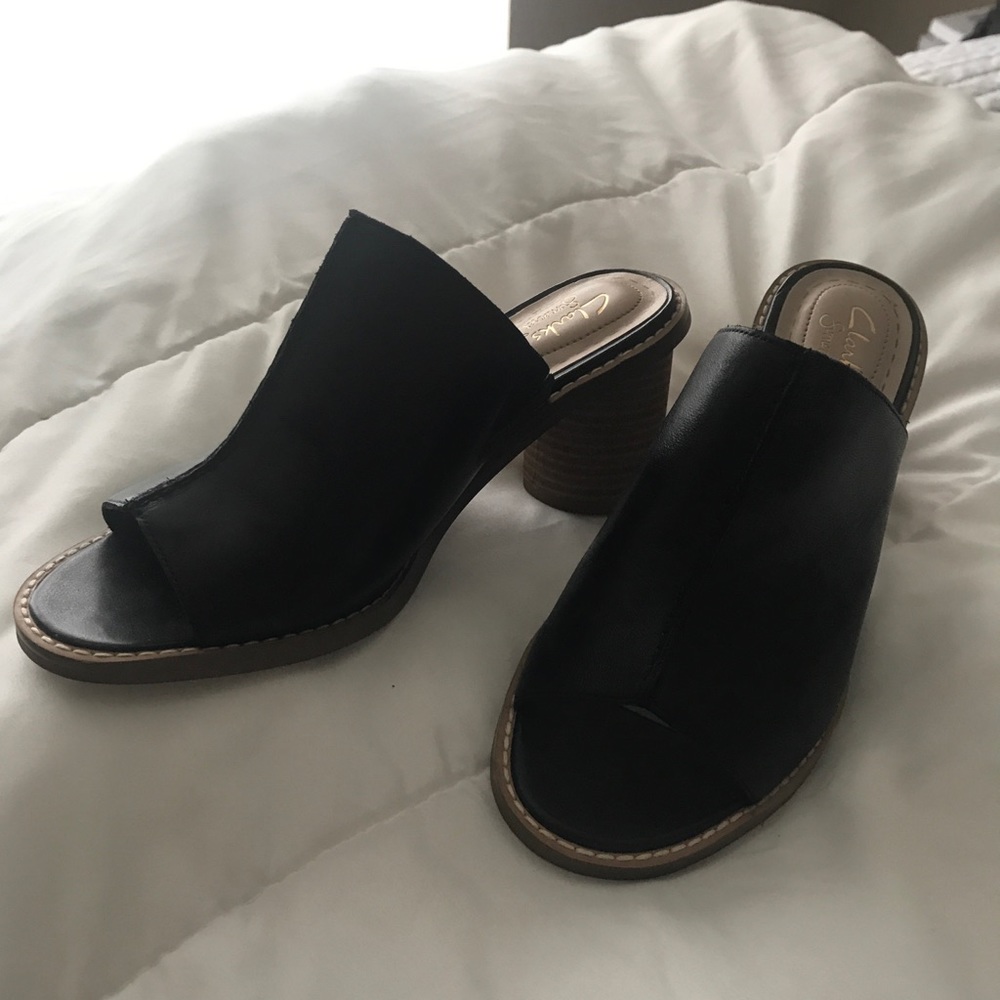 Somerset Glacier Chic Leather Heeled Mule | 7.5